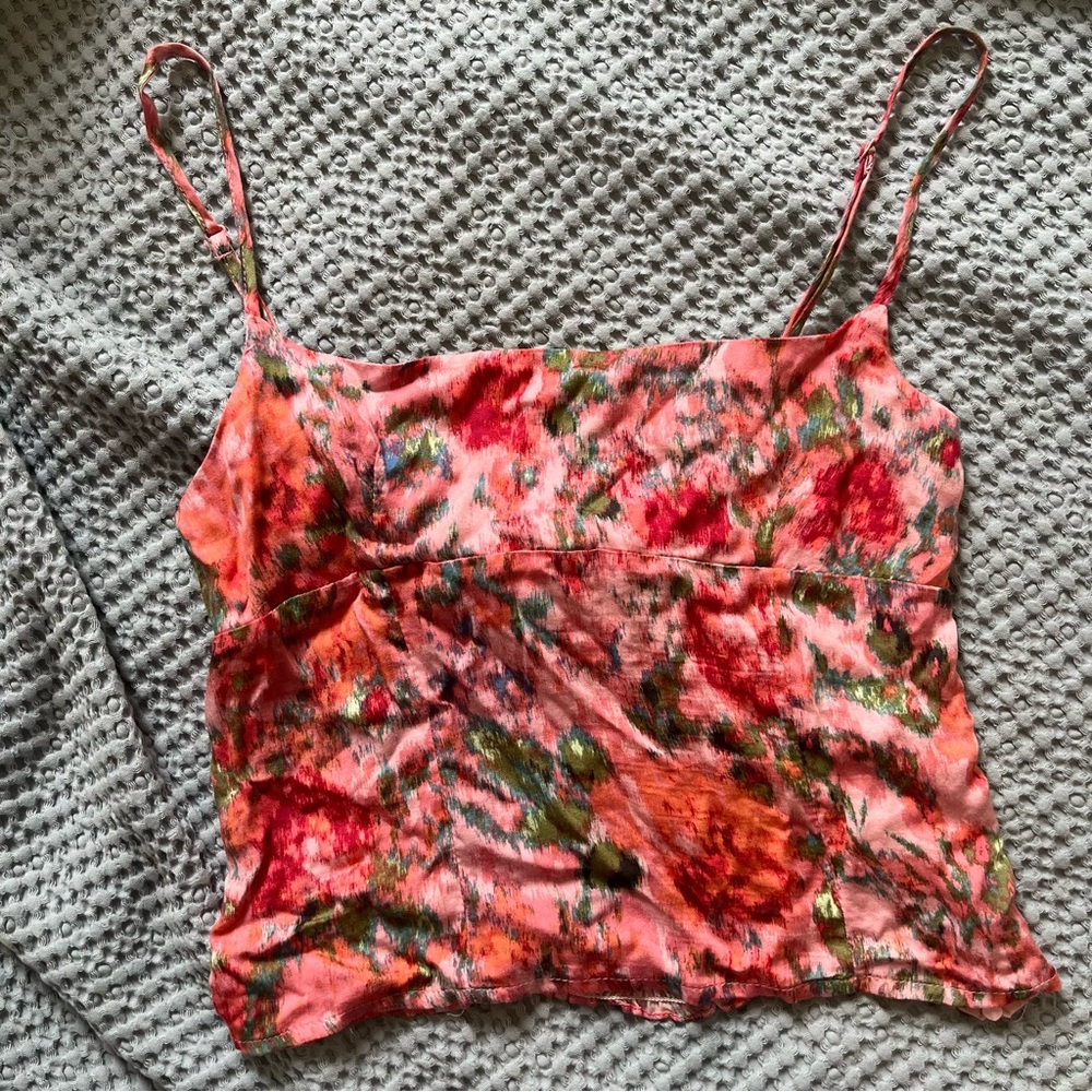 Silky floral top